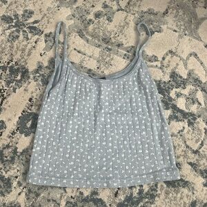 Brandy Melville Skylar Blue Floral Tank top